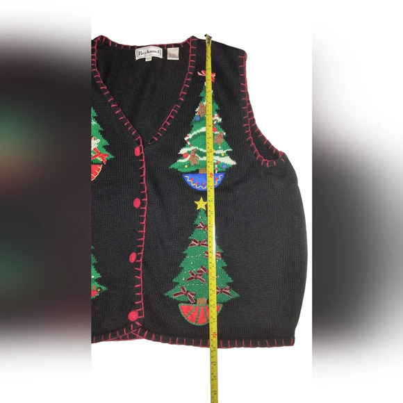 Bechamel Petites Women's Festive Ugly Christmas Tree Jingle Bell Sweater Vest L - Picture 7 of 9